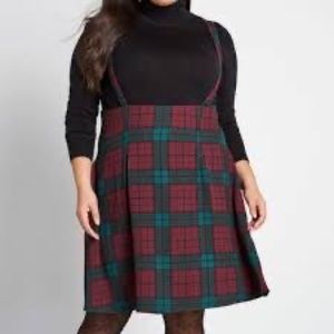 ModCloth Plaid Jumper Dress
